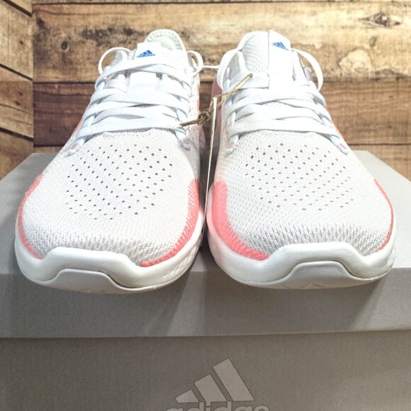 Adidas Women's M Fluidflow 2.0 Running Shoes White Pink Turbo NEW Sz 8.5 - Picture 9 of 11